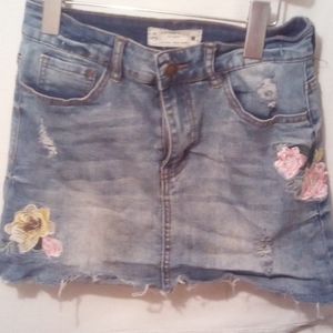 Denim mini skirt
